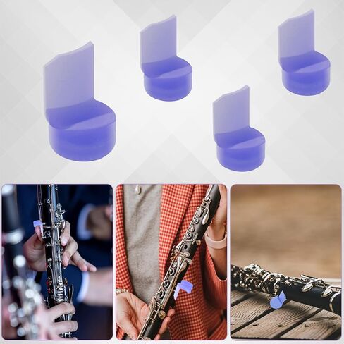 4pcs Thumb Rest Pad for Clarinet/Oboe, Silicone Clarinet Thumb Rest Colored Thumb Rest Cushion Protector for Most Clarinets Oboes (Blue) in Saudi Arabia