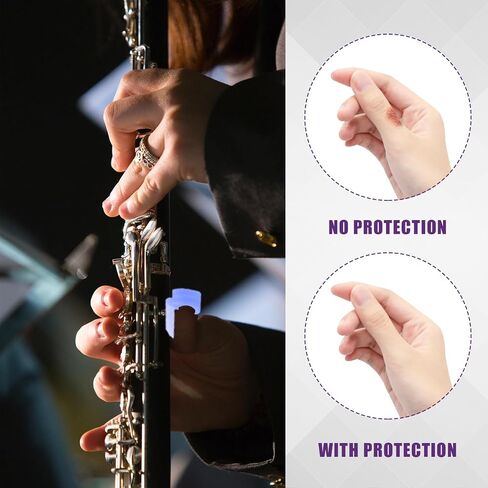 4pcs Thumb Rest Pad for Clarinet/Oboe, Silicone Clarinet Thumb Rest Colored Thumb Rest Cushion Protector for Most Clarinets Oboes (Blue) in Saudi Arabia