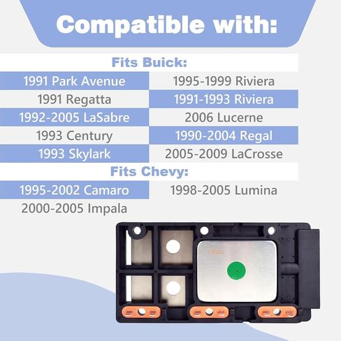 Replace 10494012 Ignition Control Module Fits for 1990-2009 Buick Chevy Oldsmobile Pontiac Part Number 10475225 12617924 D1940A D1977A LX364 D1977 in Saudi Arabia