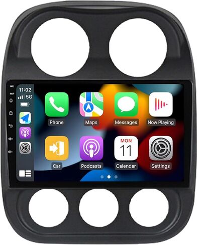 لسيارة Jeep Compass Patriot 2010-2014 Android 12 ستيريو سيارة مع Carplay لاسلكي/Android Auto WiFi 2+32G 4 Core GPS Navigation Radio Player 10 بوصة HD شاشة تعمل باللمس كاميرا احتياطية صوتية وحدة رأس الوسائط المتعددة in Kuwait