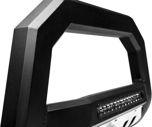 Armordillo USA 7176829 AR Series Bull Bar W/LED Fits 2007-2018 Chevy Silverado 1500 - Matte Black W/Aluminum Skid Plate in Saudi Arabia