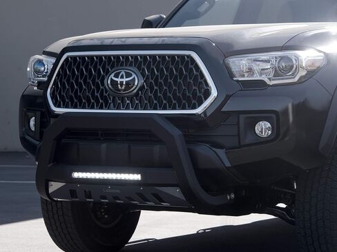 Armordillo USA 7176829 AR Series Bull Bar W/LED Fits 2007-2018 Chevy Silverado 1500 - Matte Black W/Aluminum Skid Plate in Saudi Arabia