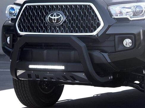 Armordillo USA 7176829 AR Series Bull Bar W/LED Fits 2007-2018 Chevy Silverado 1500 - Matte Black W/Aluminum Skid Plate in Saudi Arabia