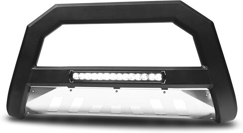Armordillo USA 7176829 AR Series Bull Bar W/LED Fits 2007-2018 Chevy Silverado 1500 - Matte Black W/Aluminum Skid Plate in Saudi Arabia