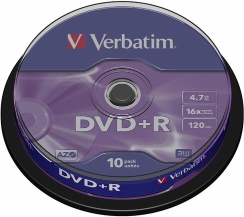 Verbatim 43498 DVD+R 16x غير مطبوع 10pk in Saudi Arabia