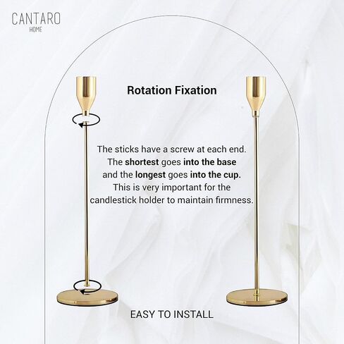 Candlestick Holders Set of 6 - Candlestick Holder for Taper Candles - Modern and Elegant Metal Candle Holders - Tall Candlesticks Ideal for Weddings and Anniversaries (Matte Black) in Saudi Arabia