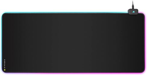 لوحة ماوس الألعاب CORSAIR MM700 RGB من القماش الممتد - 36.6 بوصة × 15.8 بوصة - إضاءة RGB 360 درجة - محور منفذ USB - مطاط سميك - أسود in Saudi Arabia