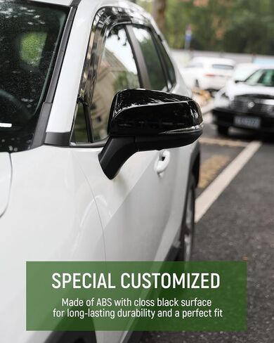 لـ RAV4 2019 2020 2021 2022 2023 2024 غطاء مرآة الرؤية الخلفية الجانبية الخارجية، أغطية قولبة مرآة الرؤية الخلفية الخارجية الرياضية باللون الأسود لسيارة Toyota RAV4- أسود البيانو in Saudi Arabia