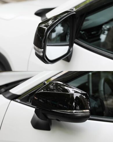 لـ RAV4 2019 2020 2021 2022 2023 2024 غطاء مرآة الرؤية الخلفية الجانبية الخارجية، أغطية قولبة مرآة الرؤية الخلفية الخارجية الرياضية باللون الأسود لسيارة Toyota RAV4- أسود البيانو in Saudi Arabia