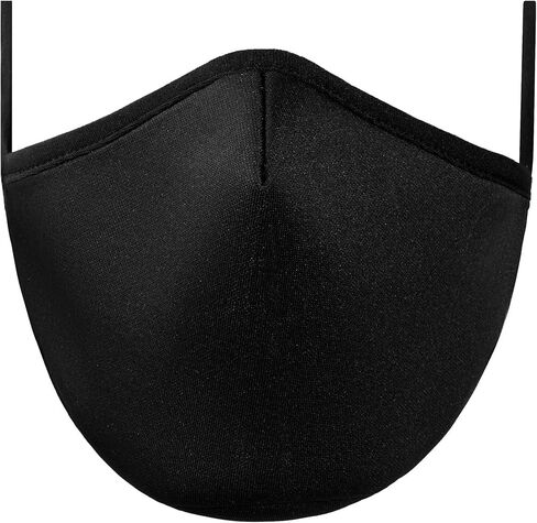 AIR GUARD Premium Structured Reusable Fabric Face Mask with Replacement Liners - Fitted Black in Kuwait