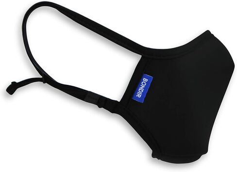 AIR GUARD Premium Structured Reusable Fabric Face Mask with Replacement Liners - Fitted Black in Kuwait