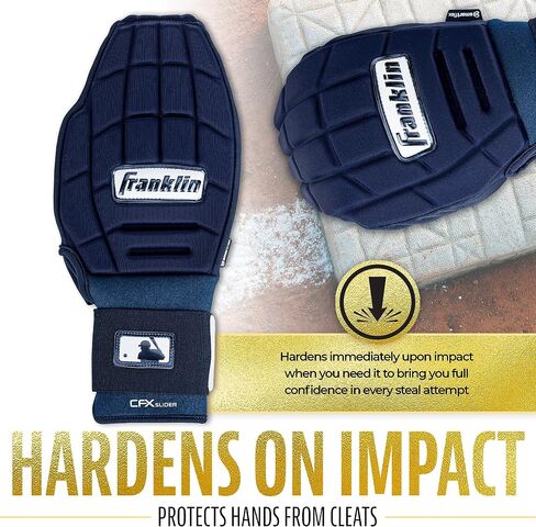 Franklin Sports MLB Baseball + Softball Sliding Mitt - CFX PRT Adult + Youth Protective Baserunning Sliding Gloves - Left + Right Hand Mitt - Hand + Wrist Protector for Running - Kids + Adults Sizes in Saudi Arabia
