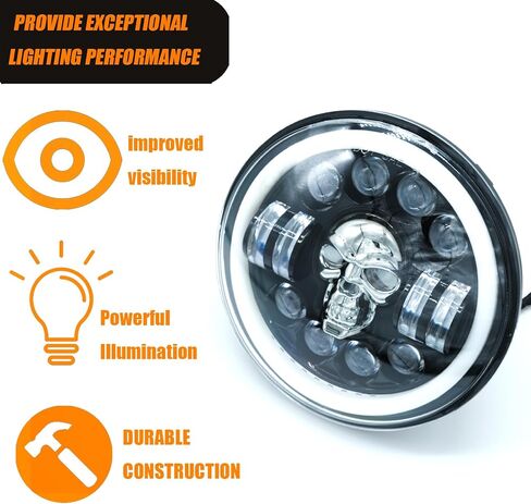 7 Inch LED Headlight Motorcycle Compatible With Street Glide/Road King Special/Electra Glide/Freewheeler/Ultra Classic/Road King/Softail Deluxe/Softail Slim in Saudi Arabia
