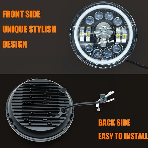 7 Inch LED Headlight Motorcycle Compatible With Street Glide/Road King Special/Electra Glide/Freewheeler/Ultra Classic/Road King/Softail Deluxe/Softail Slim in Saudi Arabia
