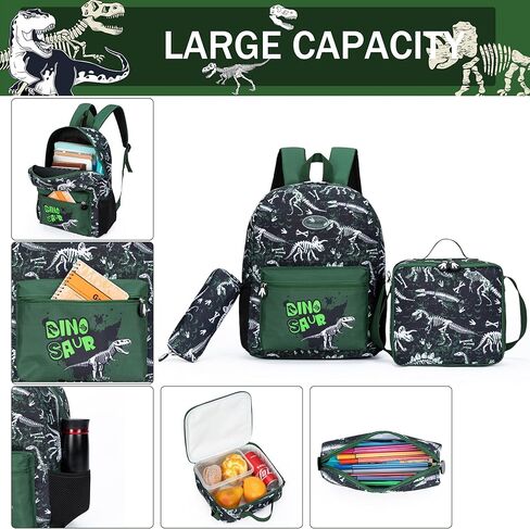 حقائب ظهر من Meetbelify للأولاد، حقائب ظهر مدرسية مع صندوق غداء، مقلمة للأطفال، حقيبة سفر من القماش لطلاب المرحلة الابتدائية in Kuwait