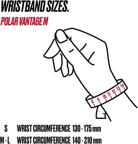 POLAR VANTAGE M - ساعة جري متقدمة ورياضات متعددة مع نظام تحديد المواقع العالمي (GPS) ومعدل ضربات القلب على المعصم (تصميم خفيف الوزن وأحدث التقنيات)، أسود، M-L in Kuwait