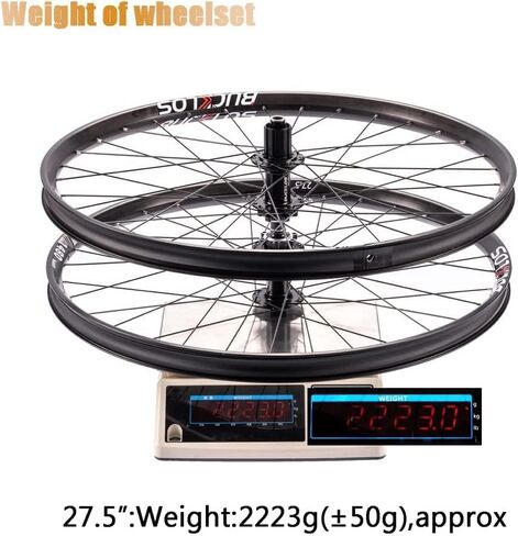 BUCKLOS 27.5/29 inch Thru Axle Boost MTB Wheelset, Front 15 * 110mm Rear 12 * 148mm Disc Brake Mountain Bike Wheel, AL6061 32H 1.9/2.5 Double Wall Clincher Dual, Fit 8 9 10 11 Speed Cassette XC AM DH… in Kuwait