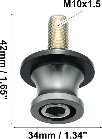 X AUTOHAUX 2 قطعة 10 مللي متر المعادن دراجة نارية سوينغ الذراع بكرة الخلفية حامل سوينغ الذراع بكرة المتزلجون التيتانيوم لهجة in Kuwait