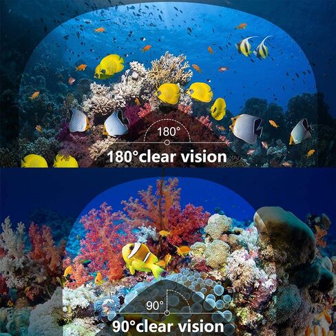 180°Full Face Snorkel Mask, Diving Mask Free Breathing Design Anti-Fogging and Anti-Leak Technology with Adjustable Head Straps for Adult Youth Kids in Saudi Arabia