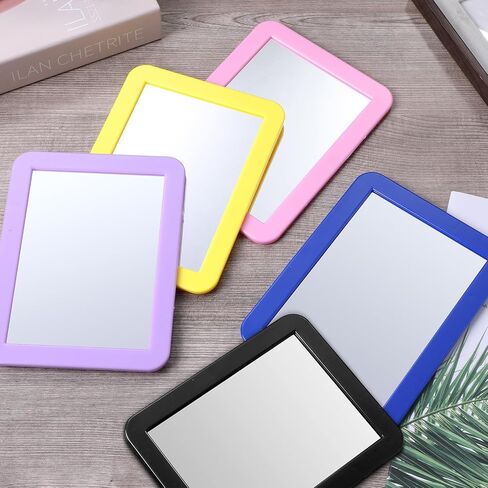50 Pcs Magnetic Locker Mirror 5" x 7" Small Mirror for Locker Accessories Real Glass Mirror for School Gym Locker Decorations Office Cabinet Bathroom Household Refrigerator Workshop Toolbox in Saudi Arabia
