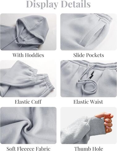 المرأة الصوف 2 قطعة ملابس رياضية المحاصيل مقنعين البلوز البلوز ركض Sweatpants رياضية مجموعة in Saudi Arabia