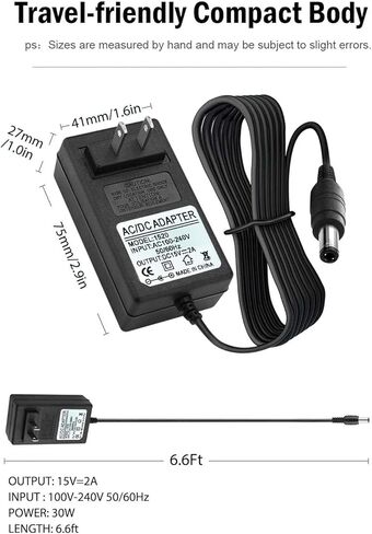 Adapter 15V Power Supply Cord Massage Gun Charger for Theragun Prime, Theragun Mini Massage Gun Model BR-GUN-002, G4-Mini-RED-PKG-US [Theragun Mini/Theragun Prime] 2A Charging Cable in Saudi Arabia