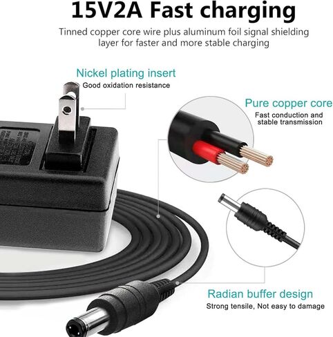 Adapter 15V Power Supply Cord Massage Gun Charger for Theragun Prime, Theragun Mini Massage Gun Model BR-GUN-002, G4-Mini-RED-PKG-US [Theragun Mini/Theragun Prime] 2A Charging Cable in Kuwait