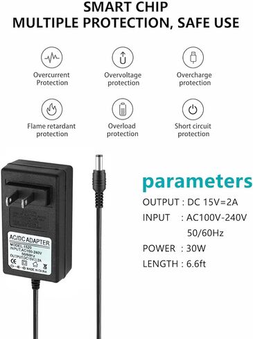 Adapter 15V Power Supply Cord Massage Gun Charger for Theragun Prime, Theragun Mini Massage Gun Model BR-GUN-002, G4-Mini-RED-PKG-US [Theragun Mini/Theragun Prime] 2A Charging Cable in Kuwait