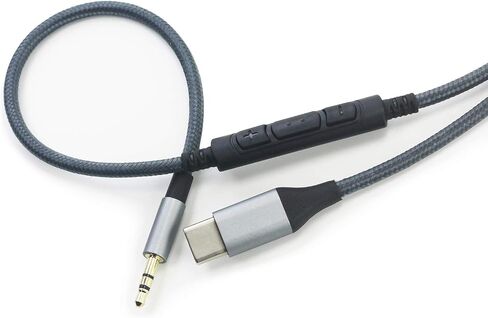 كابل صوت NewFantasia USB C إلى 2.5 مم متوافق مع Bose 700، QuietComfort، Ultra QC35 QC35ii QC45، ميكروفون للتحكم عن بعد متوافق مع iPhone 15/15 Pro، متوافق مع iPad 10th/Pro 4ft in Saudi Arabia
