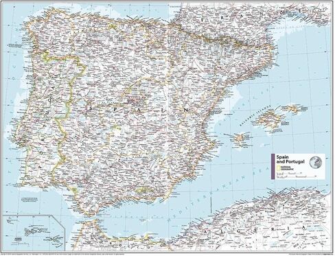 National Geographic Maps: Spain and Portugal Wall Map - Compact - 21.5 x 16.25 inches in Saudi Arabia