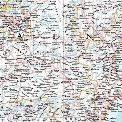 National Geographic Maps: Spain and Portugal Wall Map - Compact - 21.5 x 16.25 inches in Saudi Arabia