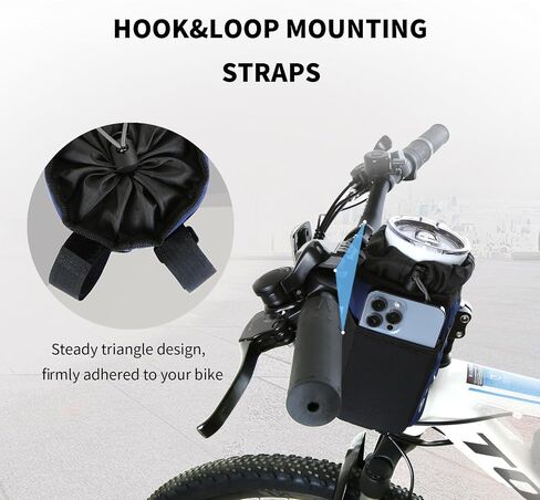 BIKE WORK Bike Cup Holder, Adjustable Bike Water Bottle Holder with Mesh Pockets, Insulated Handlebar Drink Cup Holder, Water Bottle Holder for MTB Road Kids Bikes e-Bike Cruiser Wheelchair Scooter in Saudi Arabia