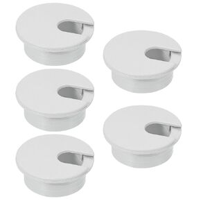 PATIKIL Cable Hole Cover, 5pcs 1.38inch/35mm Desk Wire Cord Cable Grommets Hole Cover for Office PC Desk Cable Cord Organizer, Grey