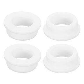 uxcell 4Pcs Rubber Grommets 1-9/16"(40mm) Drill Hole, 1-3/16"(30mm) ID Hole Top Hat Grommet White Silicone Rubber Hole Plug Gasket for Wiring, Automotive