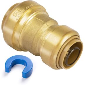 1" x 3/4" Reducing Coupling for PEX, Copper, CPVC Pipe, Push to Connect Brass Plumbing Fitting with Upgraded Stiffener (1 Pack)