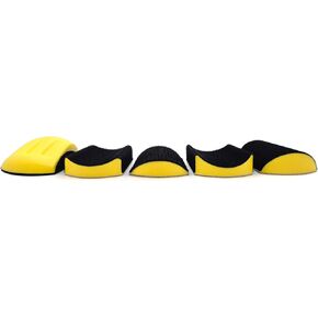 5 Piece Set Contoured Profile Hand Sanding Blocks for 5" Discs with Convex & Concave Shapes for Sanding Moldings, Woodworking, Auto Body, Painting and Crafts