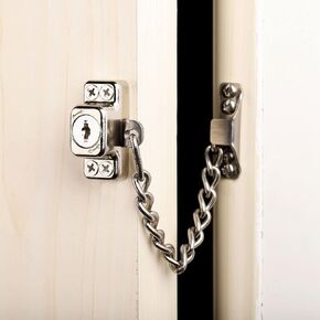 Door Chain Lock Stainless Steel Child Window Safety Security Chain Guard With Key