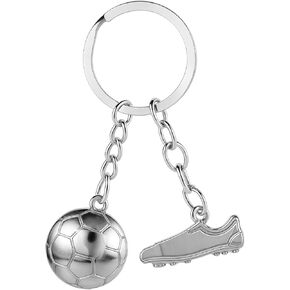Sport Keychain Soccer Keychain Football Keychain Mini Cute Soccer Keychain with Key Ring Backpacks Charm Keychain Hanging Bag Key Ring for Men Women Soccer Fans Themed Birthday Party Gift