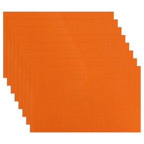 MECCANIXITY Adhesive Reflective Stickers, 12 x 8 Waterproof Safety Reflective Tape Warning Night Reflector Sticker for Bicycles Cars Trailer Mailbox, Orange Pack of 8
