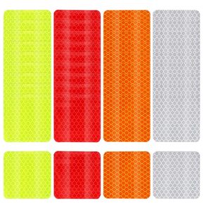 TIESOME 40pcs Reflective Stickers, High Visibility Mailbox Reflectors Reflective Tape Outdoor Waterproof Self-Adhesive Reflector Stickers Safety Warning Reflective Tape for Car Trailer Bike