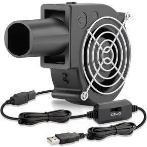 USB Blower Fan 97mm x 33mm 5V Cooling DC Brushless Centrifugal Fan with Tube 3 Speed for Electronics Computer 3D Printer Receiver Cabinet