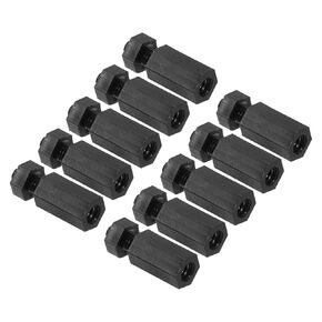 PATIKIL M3 Nylon Hex Standoff Screws Nuts, 1Set/200Pack PCB Male Female Threaded Kit for Motherboards, Computer Cases, Circuit Boards, Electronics (10mm+5mm, Black)
