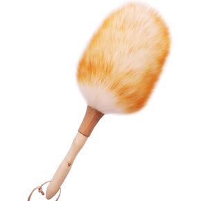 Lambswool Duster, Bafezoze Reusable Washable Dusting Wand Hand Dusters for Cleaning Blinds Furniture House Yellow