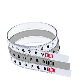 3 Pcs Self-Adhesive Measuring Tape, 39" Right to Left & Left to Right Metal Stick on Metric Tape Measure, 78" Middle to Both Side Reading Ruler Tape for Work Bench Table Saw Woodworking Measure Tape