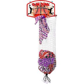 Bundaloo Slam Dunk Basketball Hamper - Over The Door 2 In 1 Hanging Basketball Hoop Or Laundry Hamper Boys & Girls Room Decor - Fun Gift