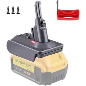 EID Adapter for Dyson V8 Vacuum Cleaner for Dewalt 20V Battery DW20V8 Convert to V8 Animal, Motorhead Pro, Trigger, Car+Boat, Absolute, Fluffy, Mattress, with Trigger Lock