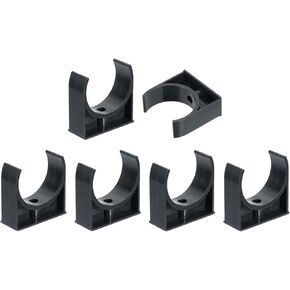 uxcell 6Pcs PVC Water Pipe Clamps Clips, U-Shaped Tubing Hose Buckles, Irrigation Tube Holder for 63mm OD for TV Trays Tubing Hose Hanger Support Tubing, Black