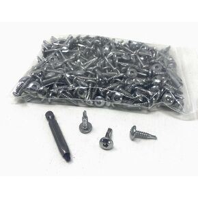 250 Pack #10 X 3/4 Inch Self Tapping Sheet Metal Screws, Zinc, DBL SQ #2 Head Bit Included, Cargo Trailer Self Tapping Screws, Exterior RV Skin Fasteners, Enclosed Trailer Repair Screws