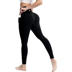 High Waisted Leggings with Pockets for Women, Soft Tummy Control Yoga Pants Workout Full Length