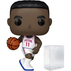 POP NBA: Legends - Isiah Thomas (Pistons Home) Funko Vinyl Figure (Bundled with Compatible Box Protector Case), Multicolor, 3.75 inches